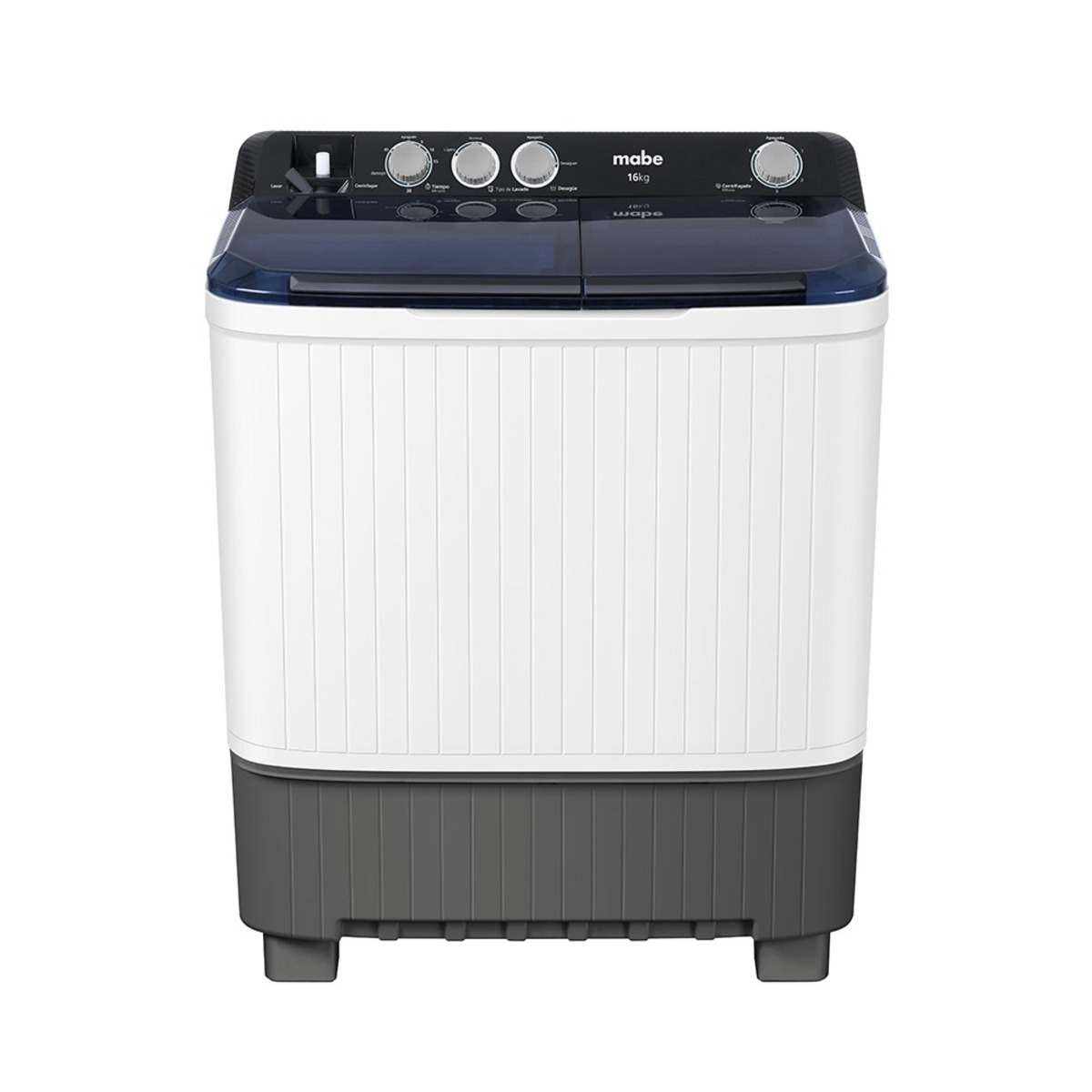 Lavadora Semiautomática Mabe 16kg Doble Tina Blanca LMDX6124